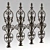 Elegant Forged Baluster 3D model small image 1