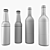 Assorted Bottles: Water & Wine 3D model small image 3