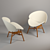 Gloster Dansk: Teak and Leather Armchair 3D model small image 1