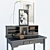 Classic Style Desk with Decor - Elegant and Functional 3D model small image 2