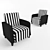 Euromebel Styl Barutti Accent Chair 3D model small image 1