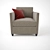 Elegant Dryden Chair & Ottoman 3D model small image 2