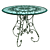 Elegant Wrought Iron Bistro Table 3D model small image 1