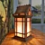 Vintage Japanese Wooden House Lamp 3D model small image 3