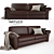 Title: Natuzzi Inga Sofa: Exquisite Comfort 3D model small image 1