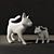 Sculpted Cat Figurine: Raw Beauty 3D model small image 1