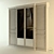 Elegant 4-Door Bristol Wardrobe 3D model small image 2