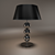 Sleek Black Chrome Table Lamp 3D model small image 1