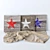 Rustic Starboard Set - 3 Rectangular Planks - 350x350mm 3D model small image 3