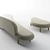 Elegant Vitra Freeform Sofa 3D model small image 3