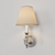 Studio French Single Sconce: Polished Nickel Tissue Shade 3D model small image 1