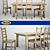 Modern Scandinavian Dining Set 3D model small image 2