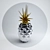 Elegant Porcelain Pineapple Decoration 3D model small image 3