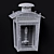 Elegant Mahogany Wall Lantern 3D model small image 2