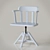 Feodor IKEA: Compact, Adjustable Height Chair 3D model small image 1