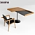 Cassina 832 LUISA + 840 STADERA: Sleek & Stylish Dining Set 3D model small image 1