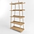 Stylish Oak Veneer Shelves 3D model small image 1