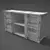 Industrial Steel Loft Cabinet 3D model small image 3