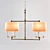 Elegant 6-Light Antique Brass Chandelier 3D model small image 1