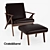 Crate and Barrel Cavett Leather Chair 3D model small image 1