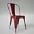 Vintage Industrial Style High Back chair 3D model small image 1