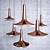 Modern Copper Pendant Lamps 3D model small image 1