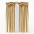 Elegant Classic Curtain 3D model small image 1