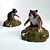 Whimsical Rascal Raccoon Figurine 3D model small image 1