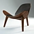Classic Elegance: Carl Hansen Black Leather Chair 3D model small image 2