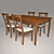 Elegant Tosato Table and Chairs 3D model small image 1