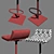 Sophisticated Constantini Pietro Club Bar Stool 3D model small image 3