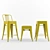 Tolix Metal Stools 3D model small image 2