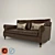 Classic Leather Sofa - Vintage Elegance 3D model small image 1