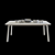 Navy 180x85cm Dining Table 3D model small image 3