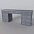 Sleek Modern Desks 3D model small image 1