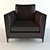 Luxury Leather Minotti Andersen Armchair 3D model small image 2
