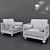 Elegant Delphin Armchair | Luxurious Comfort for Your Home 3D model small image 1