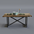 Rustic Industrial Desk 3D model small image 2