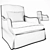 Austin Club Chair: Modern Elegance for Any Space 3D model small image 2