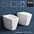 Modern Simas Duemilasette Toilet and Bidet 3D model small image 1