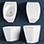 Modern Simas Duemilasette Toilet and Bidet 3D model small image 2