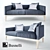 Modern-style Sofa with Hidden Ash Wood Frame and Removable Textile Upholstery 3D model small image 1