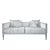 Modern-style Sofa with Hidden Ash Wood Frame and Removable Textile Upholstery 3D model small image 2