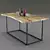 Industrial Loft Dining Table 3D model small image 1