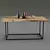 Industrial Loft Dining Table 3D model small image 2