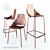 Copper Foldable Chair: Contemporary, Dynamic, and Comfortable 3D model small image 1