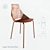 Copper Foldable Chair: Contemporary, Dynamic, and Comfortable 3D model small image 2