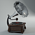 Title: Vintage Gramophone Replica 3D model small image 1