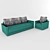 Orion Sofa & Chair Set 3D model small image 1