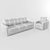 Orion Sofa & Chair Set 3D model small image 3